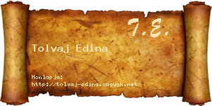 Tolvaj Edina névjegykártya